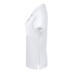 Polo femme blanc 100% coton avec 2 boutons assortis 220 g/m² couleur blanc