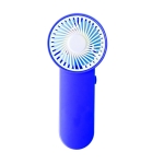 Ventilateur portatif de divers coloris avec bouton latéral couleur bleu première vue