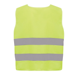 Gilet réfléchissant de sécurité à logo en RPET pour enfants taille S couleur jaune deuxième vue
