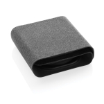 Chargeur de voyage sans fil avec logo, capacité 3 appareils simultanés couleur gris deuxième vue