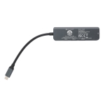 Hub en aluminium recyclé avec connexions multiples et entrée HDMI couleur gris cinquième vue