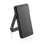 Powerbank en plastique recyclé à panneau de charge solaire 10 000 mAh couleur noir