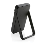Powerbank en plastique recyclé à panneau de charge solaire 10 000 mAh couleur noir troisième vue
