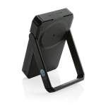 Powerbank en plastique recyclé à panneau de charge solaire 5 000 mAh couleur noir deuxième vue
