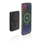 Powerbank sans fil avec aimant et indicateur de puissance 5 000 mAh couleur noir deuxième vue