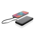 Powerbank avec indicateurs de puissance et câble de type-C 10 000 mAh couleur noir troisième vue