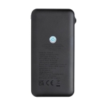 Powerbank avec indicateurs de puissance et câble de type-C 10 000 mAh couleur noir sixième vue