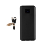 Batterie externe avec câble de type-C et iOS intégrés 20 000 mAh couleur noir quatrième vue