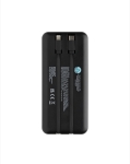 Batterie externe avec câble de type-C et iOS intégrés 20 000 mAh couleur noir cinquième vue