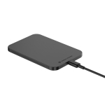 Powerbank magnétique en aluminium recyclé avec aimant 3 000 mAh couleur noir neuvième vue