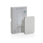 Powerbank magnétique avec charge ultra-rapide et aimant 5 000 mAh couleur argenté vue avec boîte