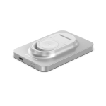 Powerbank 2-en-1 avec aimant et chargeur de montre 5 000 mAh couleur argenté vue 11