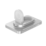 Powerbank 2-en-1 avec aimant et chargeur de montre 5 000 mAh couleur argenté vue 12