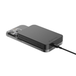 Batterie externe 10 000 mAh avec aimant pour téléphone et port type-C couleur noir dixième vue