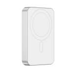 Batterie externe 10 000 mAh avec aimant pour téléphone et port type-C couleur argenté