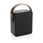 Enceinte sans fil avec panneau solaire, poignée et lampe LED couleur noir