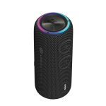 Haut-parleur sans fil résistant à l'eau avec double subwoofers 30W couleur noir avec zone d'impression