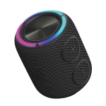 Haut-parleur sans fil résistant à l'eau avec double subwoofers 16W couleur noir troisième vue