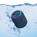 Haut-parleur sans fil résistant à l'eau avec double subwoofers 16W couleur noir sixième vue