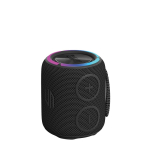 Haut-parleur sans fil résistant à l'eau avec double subwoofers 16W couleur noir avec zone d'impression