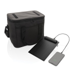 Sac isotherme en RPET avec panneau solaire et capacité de 24 canettes couleur noir sixième vue