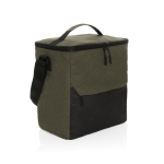Sac isotherme en RPET à poche frontale, capacité 12 canettes couleur vert