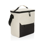 Sac isotherme en RPET à poche frontale, capacité 12 canettes couleur blanc cassé