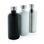 Bouteille en acier inoxydable recyclé avec système anti-fuite 800ml couleur blanc avec zone d'impression