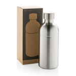 Bouteille en acier inoxydable recyclé avec système anti-fuite 800ml couleur argenté