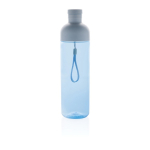 Bouteille en RPET avec bouchon démontable et dragonne 600ml couleur bleu troisième vue