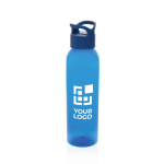 Bouteille en RPET pour la salle de sport à bouchon à vis 650ml couleur bleu avec zone d'impression