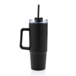 Mug thermique en plastique recyclé avec couvercle à 3 voies 900ml couleur noir cinquième vue