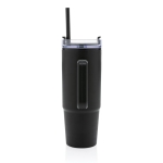 Mug thermique en plastique recyclé avec couvercle à 3 voies 900ml couleur noir vue avec boîte