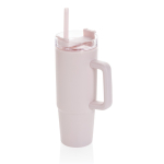 Mug thermique en plastique recyclé avec couvercle à 3 voies 900ml couleur rose