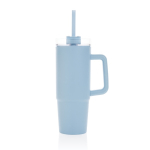 Mug thermique en plastique recyclé avec couvercle à 3 voies 900ml couleur bleu marine deuxième vue