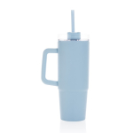Mug thermique en plastique recyclé avec couvercle à 3 voies 900ml couleur bleu marine quatrième vue