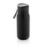 Mini-bouteille avec bouchon anti-fuite et dragonne de transport 150ml couleur noir