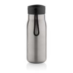 Mini-bouteille avec bouchon anti-fuite et dragonne de transport 150ml couleur argenté troisième vue