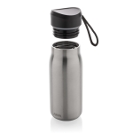 Mini-bouteille avec bouchon anti-fuite et dragonne de transport 150ml couleur argenté cinquième vue