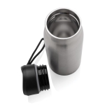 Mini-bouteille avec bouchon anti-fuite et dragonne de transport 150ml couleur argenté sixième vue