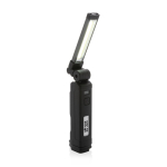 Lampe de travail en plastique recyclé rotative à 360° avec aimant couleur noir avec zone d'impression