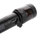 Lampe torche de voiture avec coupe-ceinture et marteau brise-vitre couleur noir sixième vue