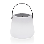 Lampe d'extérieur en matériaux recyclés avec LED et panneau solaire couleur blanc deuxième vue