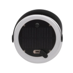 Lampe d'extérieur en matériaux recyclés avec LED et panneau solaire couleur blanc troisième vue