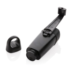 Lampe torche dynamo avec batterie au lithium et LED de 120 lumens couleur noir quatrième vue