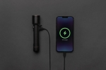 Grande lampe torche en aluminium recyclé avec 5 modes et portée 500m couleur noir cinquième vue
