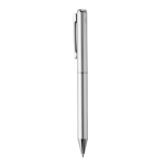 Stylo élégant en aluminium recyclé avec encre bleue Dokumental® couleur argenté deuxième vue