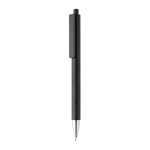 Stylo moderne en aluminium recyclé avec encre bleue Dokumental® couleur noir