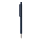 Stylo moderne en aluminium recyclé avec encre bleue Dokumental® couleur bleu