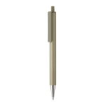 Stylo moderne en aluminium recyclé avec encre bleue Dokumental® couleur vert